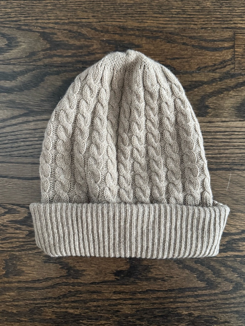 Cable Knit Cashmere Beanie Hat